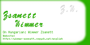 zsanett wimmer business card